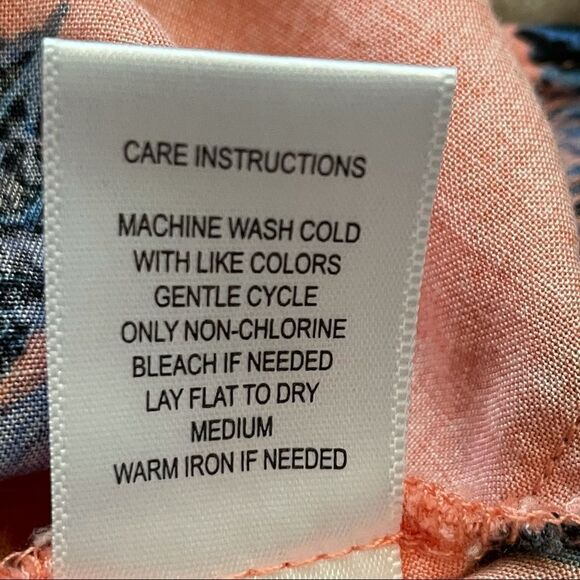 Gypsies & Moondust Off The Shoulder Coral Blue White Blouse Size Large - Picture 11 of 13